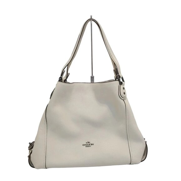 COACH Edie shoulder bag 31 polished pebble leather with star rivets 59468 - - Picture 1 of 8